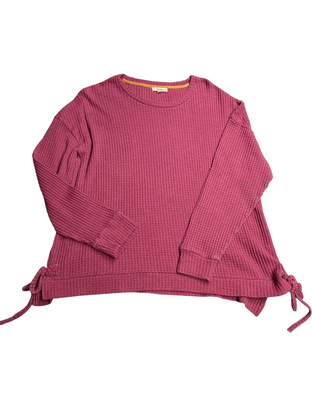 Peyton Primrose Anthropologie Waffle Knit Tie-Hem Sweater- Size 1X